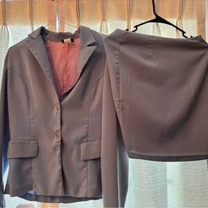 Zara Gray Blazer and Skirt Set